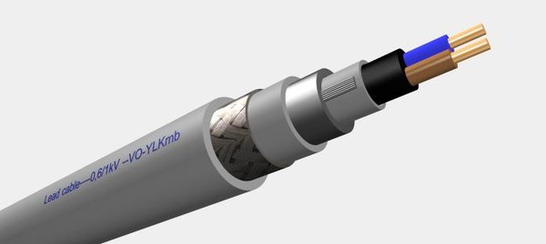 3d model vo-ylkmb 0 6 1kv - VO-YLKmb 0,6 1kV 2x6mm2  Lead cable... by Cable Master